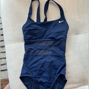 Nike Women's Deep Blue One-Piece Swimsuit